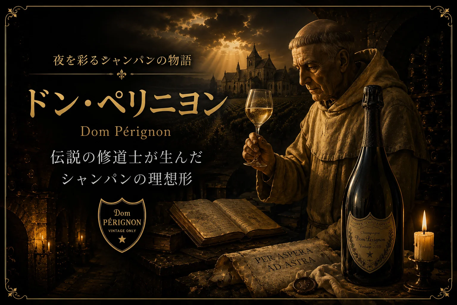 ドン・ペリニヨン — 伝説の修道士が生んだシャンパンの理想形